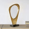 ESCULTURA DE ALUMINIO LATÓN Y BASE ANTIGUO BRONCE