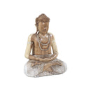 BUDDHA RESIGNADO MADERA NATURAL Y LAVADO BLANCO