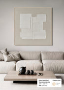 FRAMED LINEN CANVAS WITH HAND-PAINT