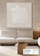 FRAMED LINEN CANVAS WITH HAND-PAINT
