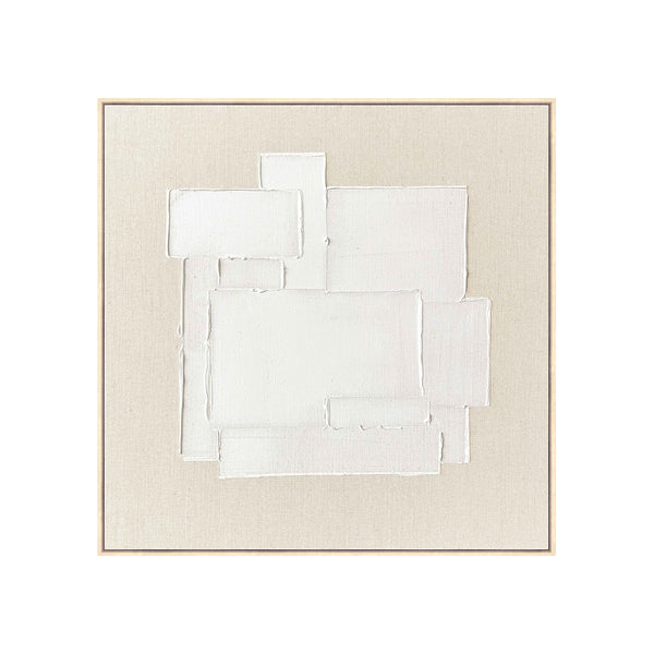 FRAMED LINEN CANVAS WITH HAND-PAINT