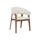 SILLA DE COMEDOR EN TELA TEXTURIZADA BEIGE
