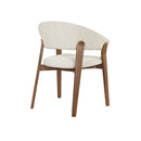 SILLA DE COMEDOR EN TELA TEXTURIZADA BEIGE