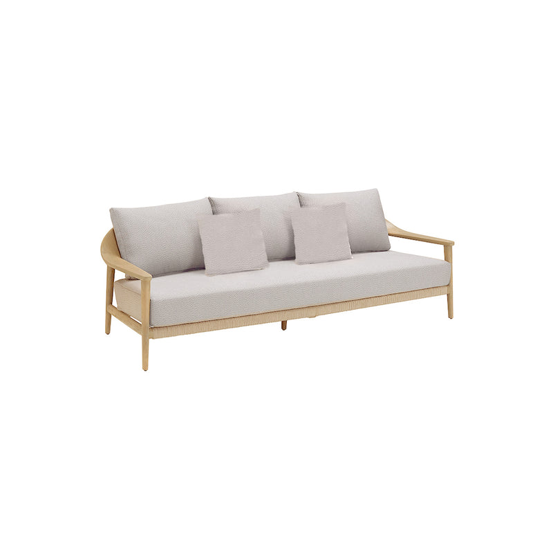 SOFA DE EXTERIOR DE TRES ASIENTOS BEIGE