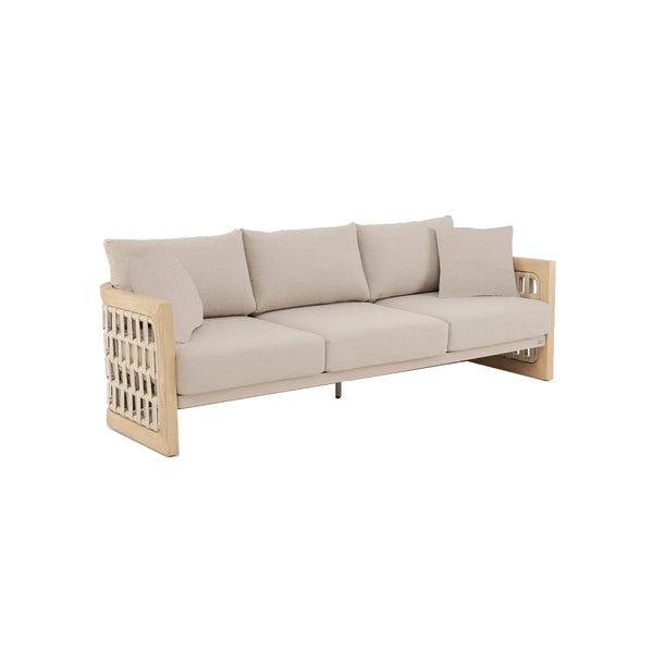 SOFA DE EXTERIOR DE TRES ASIENTOS RIVA CREMA