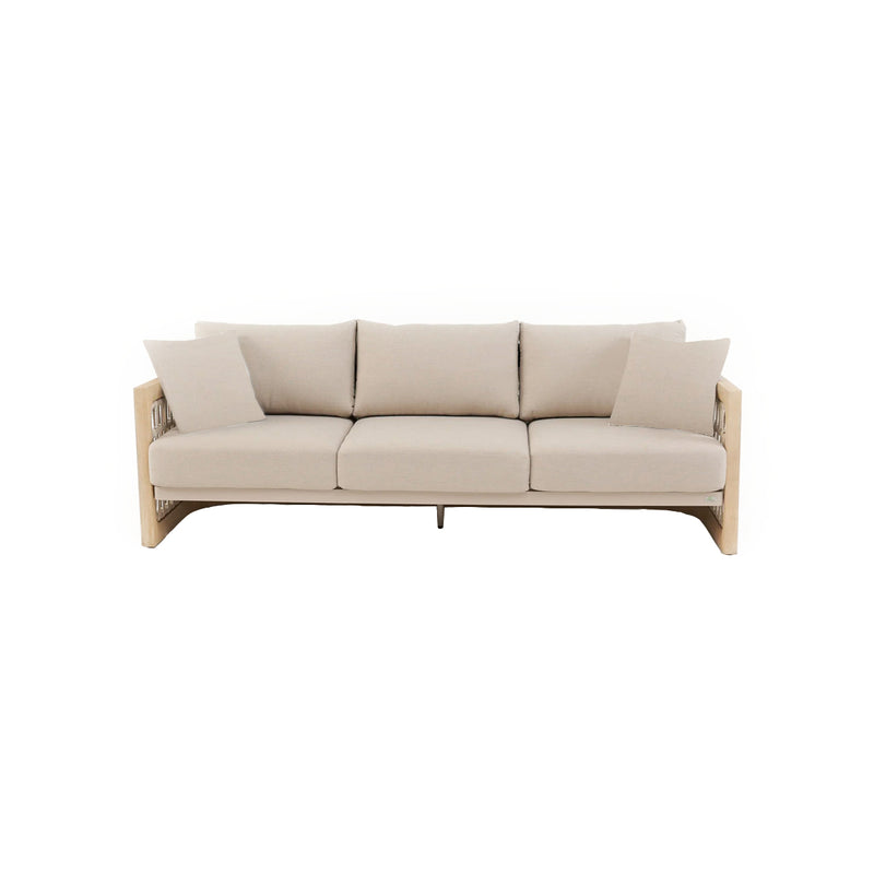SOFA DE EXTERIOR DE TRES ASIENTOS RIVA CREMA