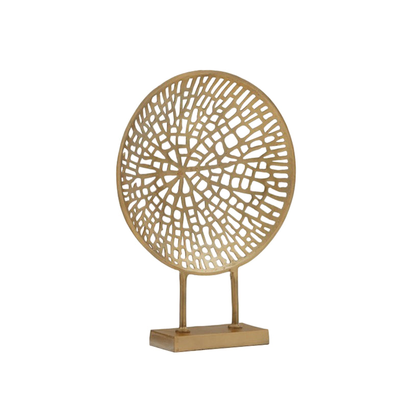 ESCULTURA DE ALUMINIO BR DORADO