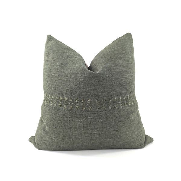 CUSHION, LINEN, CELADON