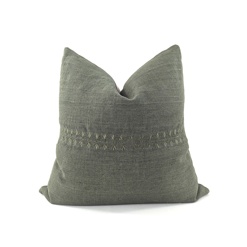CUSHION, LINEN, CELADON