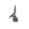 ESCULTURA DE ALUMINIO DORADA Y BASE NEGRA