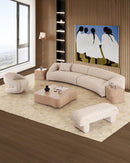 BANCO EN TELA TEXTURIZADA KAKI