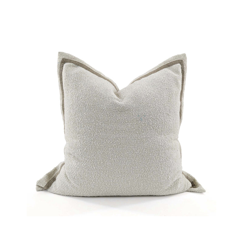 BOUCLE ALPACA LINEN DETAIL ON FLANGE, COTTON BACK, IVORY