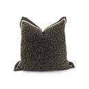 BOUCLE LINEN ACCENT ON FLANGE, COTTON BACK, CHARCOAL