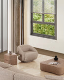 BUTACA GIRATORIA TEXTURIZADA KAKI