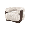 BUTACA ESTACIONARIA EN TELA ESTAMPADA