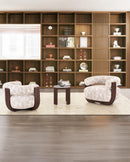 BUTACA ESTACIONARIA EN TELA ESTAMPADA