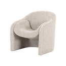 BUTACA ESTACIONARIA EN TELA TEXTURIZADA BEIGE GRISACEA