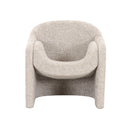 BUTACA ESTACIONARIA EN TELA TEXTURIZADA BEIGE GRISACEA