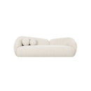 SOFA ESTACIONARIO DE CUATRO ASIENTOS EN TELA BLANCA