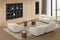 SOFA ESTACIONARIO DE CUATRO ASIENTOS EN TELA BLANCA