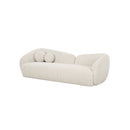 SOFA ESTACIONARIO DE CUATRO ASIENTOS EN TELA BLANCA