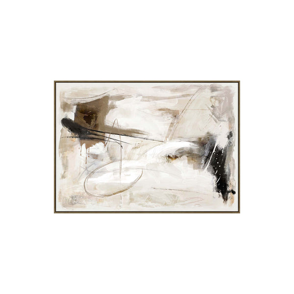 FRAMED HEAVY  TEXTURED ART  ON HESSIAN