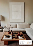 FRAMED LINEN CANVAS WITH HAND-PAINT