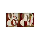 HAND-PAINTED FRAMED CANVAS PRINTING ONE SET 2PCS