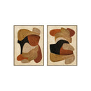 HAND-PAINTED FRAMED CANVAS PRINTING ONE SET 2PCS
