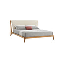 CAMA QUEEN EN TELA BEIGE