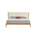 CAMA QUEEN EN TELA BEIGE