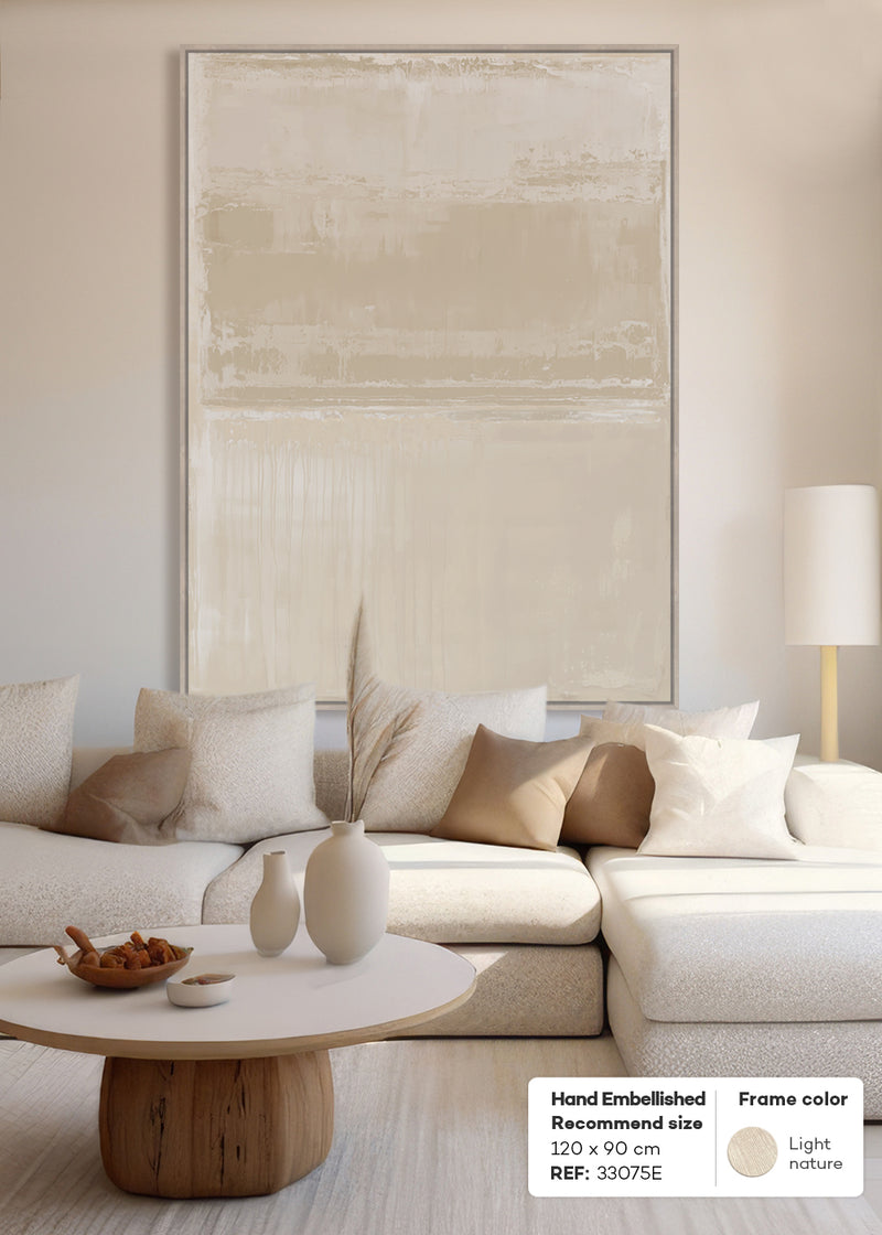 HAND-EMBELLISHED FRAMED CANVAS PRINTING