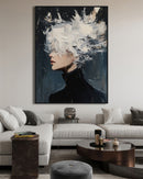 HAND-EMBELLISHED FRAMED CANVAS PRINTING