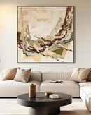 HAND-EMBELLISHED FRAMED CANVAS PRINTING