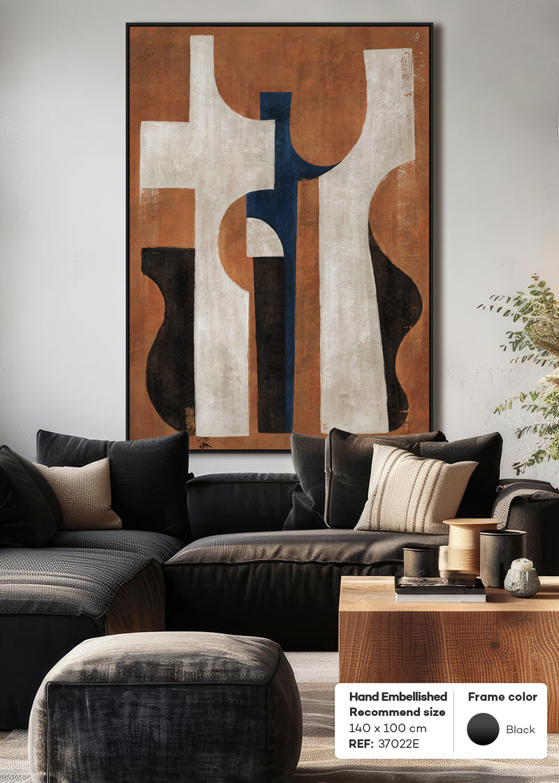 HAND-EMBELLISHED FRAMED CANVAS PRINTING