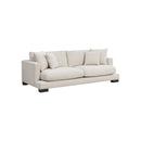 SOFA ESTACIONARIO DE CUATRO ASIENTOS EN TELA BEIGE