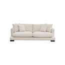 SOFA ESTACIONARIO DE CUATRO ASIENTOS EN TELA BEIGE