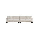 SOFA ESTACIONARIO DE CUATRO ASIENTOS EN TELA BEIGE