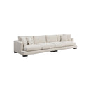 SOFA ESTACIONARIO DE CUATRO ASIENTOS EN TELA BEIGE