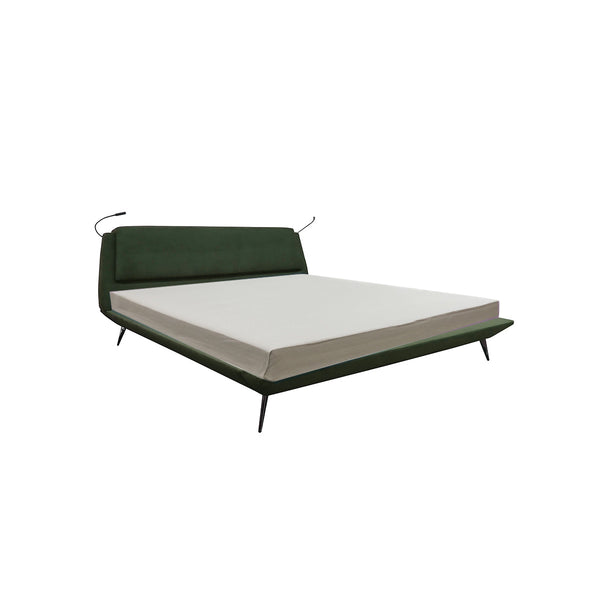 CAMA KING VERMONT EN TELA VERDE