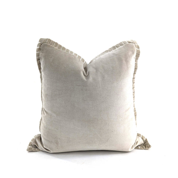 COTTON VELVET, WITH STYLIZED FLANGE, BLUSH