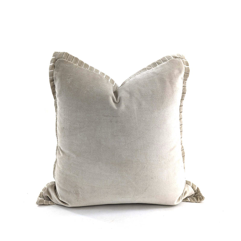 COTTON VELVET, WITH STYLIZED FLANGE, BLUSH