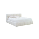 CAMA KING DELPHINE EN TELA OFF WHITE