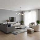 MESA LATERAL TOPE CHAMPAÑA Y  BASE MADERA ACABADO CHAMPAÑA