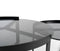 MESA DE CENTRO EN  METAL NEGRO SET DE 2