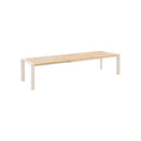 LUMEN-BEIGE EXTENSION TABLE, TRACKLESS, TEAK TOP