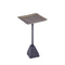 MESA LATERAL DORADA ANTIGUO CON BASE NEGRA