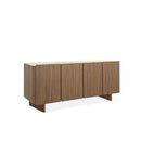 BUFETERA TOPE CERAMICA Y BASE AACABADO DE MADERA