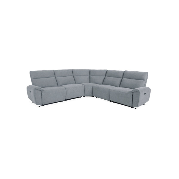 SOFA SECCIONAL RECLINABLE ELECTRICO EN TELA GRIS