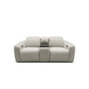 SOFA RECLINABLE ELECTRICO DE DOS ASIENTOS EN TELA BEIGE